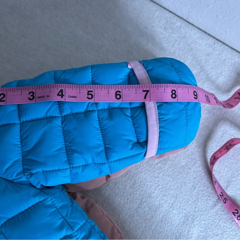 Bundle Snozu H&M Infant Baby Blue and Pink Snowsuit‎ hooded Fleece Lining 3/6 M
